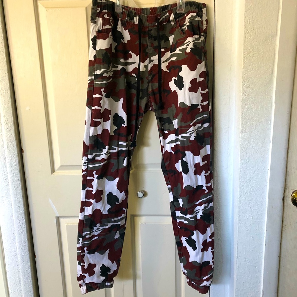 Maroon Camo Pants